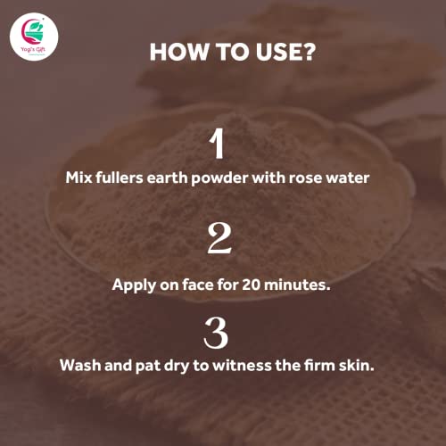 Multani Mitti Powder | Fullers Earth Clay | 100% Natural Indian Clay | Skin Tightening Face Pack, Detox Bath & Soap Making | 10 oz (283 grams) | By Yogi's Gift®