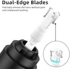 Smity Ear and Nose Hair Trimmer Professional Painless Eyebrow Trimmer for Men and Women Battery-Operated Dual-Edge Blades Built-in LED Light (Black)