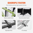 VEVOR Hitch Mount Bike Rack, 160 LBS Capacity Ebike Rack, 2-Bike Platform Style for 2-inch Receiver, Titling and Folding Bike Carrier with Tires up to 5" Wide, for Car, SUV, Truck, RV