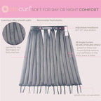 Octocurl Satin Hair Curlers - Heatless Curls Overnight - Headband Curlers for Extra Long Hair (Satin - Black)