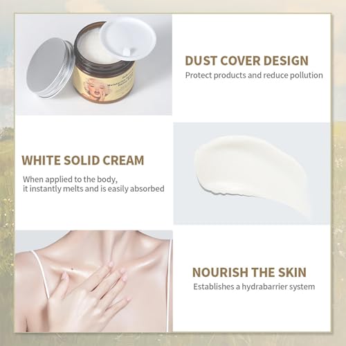 Whipped Beef Tallow and Honey Balm, Grass-Fed Beef Tallow & Raw Wild Honey Blend Moisturizer, 3.5oz, Tallow Face Moisturizer Body & Face Moisturizer Infuses the Body with Honey To Moisturize the Skin