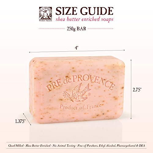 Pre de Provence Artisanal Soap Bar, Enriched with Organic Shea Butter, Natural French Skincare, Quad Milled for Rich Smooth Lather, 8.8 Ounce, Sandalwood