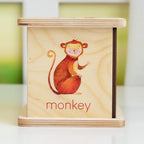 Wooden Piggy Bank for Kids and Adults, Personalized Gift Handmade in USA by BloomOwl, Custom Piggy Bank, Personalized Banks for Kids, Gifts for Baby Boys and Girls (Safari)