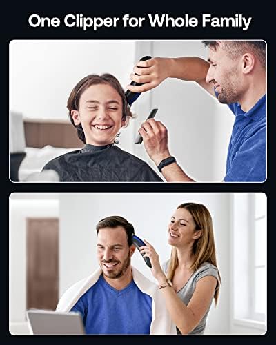 GLAKER Hair Clippers for Men - Cordless & Corded 2 in 1 Hair & Beard Trimmer with ABS Guards, Detachable Blades & Turbo Motor, Professional Haircutting Kits for Blending & Fade Cuts