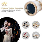 Opera Glasses,3X25 Theater Binoculars with Foldable and Extendable Handle,Mini Binocular Compact Lightweight,Portable Theater Glasses for Adults Kids Women in Musical Concert