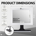 ToiletTree Products Fogless Shower Mirror with Squeegee - Anti-Fog Mirror - Adjustable Shaving Mirror with a Squeegee - Rust-Proof, Impact-Resistance Bathroom Shower Mirror