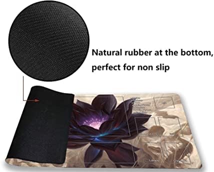 MTG Playmat, Game Play Mat for MTG TCG 24 x 14 inches Trading Card Inked Game Playmats with Storage Bag Smooth Rubber Surface Battle Game