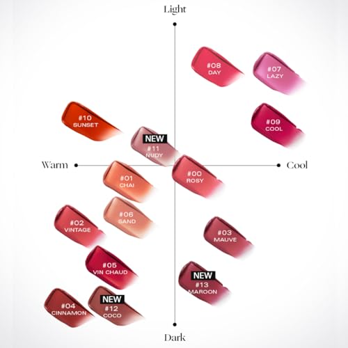 BBIA Glow Lip Tint - Lip Plumping, Volume up Glossy Lip Stain, Naturally Moisturizing, Lightweight, Long-Lasting, Vivid Color, Comfortable Glowy Texture, Non-Sticky, Non-Dry, 3.2g (#05 VIN CHAUD)