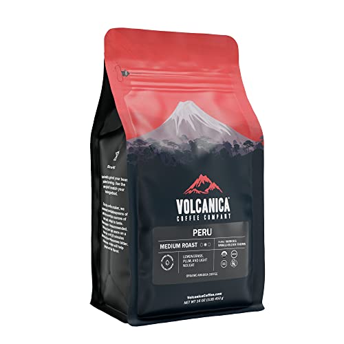 Peru Coffee, USDA Organic, Ground, Naturally Low Acid, Tres Cumbres, Fresh Roasted, Kosher, 16-ounce