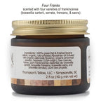 Thompson’s Tallow – Beef Tallow for Skin, 100% Grass-Fed Whipped Tallow Balm Moisturizer with Abyssinian Oil, Manuka Honey & Propolis, Herb-Infused, USA Handmade, Frankincense