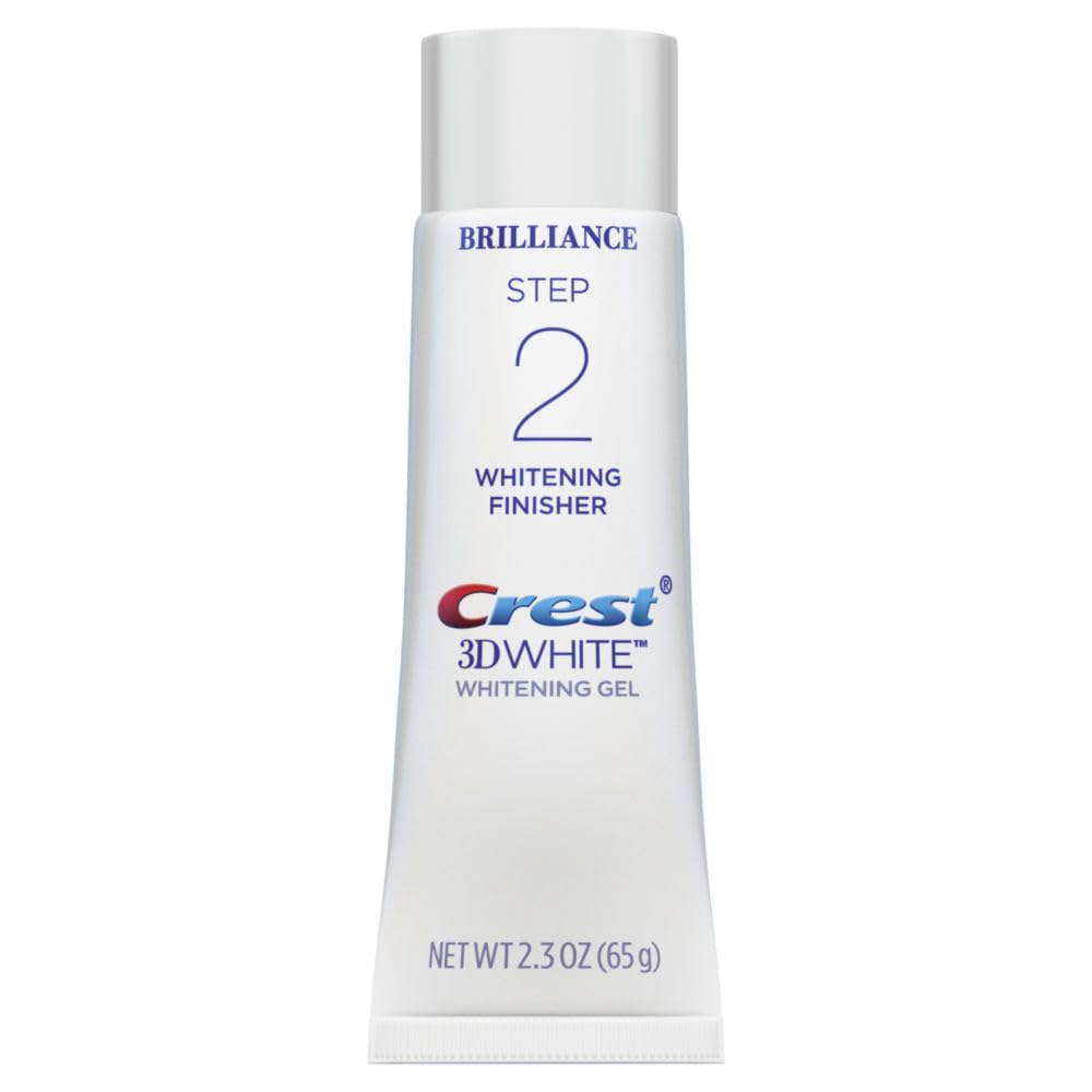Crest 3D White Brilliance 2-Step Teeth Whitening Toothpaste Kit, Deep Cleansing Toothpaste (4.0 oz) and Whitening Gel Finisher (2.3 oz), Daily At-Home Whitening System