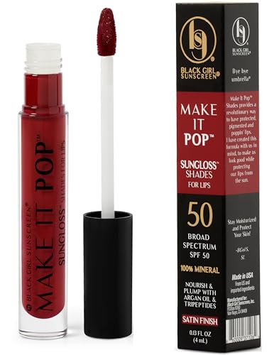 Make It Pop Sungloss - Revolutionary Sun Protection and Gloss in One - SPF 50 (Red Wine)