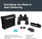 Celestron - Cometron 7x50 Astronomy Binoculars – Entry-Level for Stargazing and Comet Watching – Large 50mm Objective Lenses – Wide 6.6° Field of View – Multi-Coated Optics