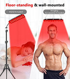 Red Light Therapy Lamp, Infrared Light Therapy with Stand - 660nm Redlight and 850nm Near Infrared Light Device for Body Pain Relief Skin Care