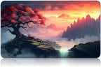MTG Game Playmat, Magic TCG Rubber Play Mat, 24 x 14 Inches, Art Tree Sky Botanical Theme