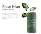 Cleo+Coco - Natural Deodorant - For Women & Men - Aluminum Free - Extra Strength - Activated Charcoal - 24hr Odor Protection - Vegan & Cruelty Free - PCR - Made in USA - Basil Mint - 1.7oz