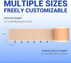 Silicone Scar Sheets Surgical Tape (1.6”x120” Roll) Face Patches Acne Treatment C Section Strips, Skin-Sensitive Medical Grade Healing Scar Bandages Pads for Keloid, Stretch and Tummy Tuck Recovery