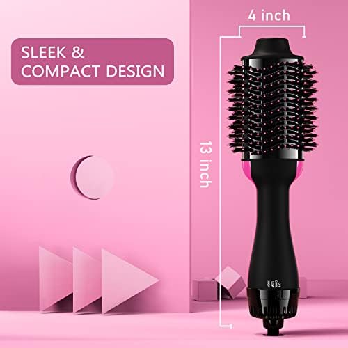 Hair Dryer Brush Blow Dryer Brush in One 4 in 1 Styling Tools with Ceramic Oval Barrel, and Styler Volumizer, Hot Air Straightener Brush for All Hair Types