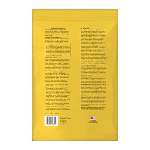 Victor Rat Poisoning for Inside & Outdoor Use - Kills Rats, Mice, Meadow Voles, Mouse Poisoning for Indoor & Outside Areas, Ready-to-Use, Yellow, M925, 4 lbs