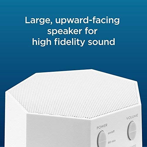 LectroFan White Noise Machine with 10 Fan and 10 White Noise Options, White (FFP)