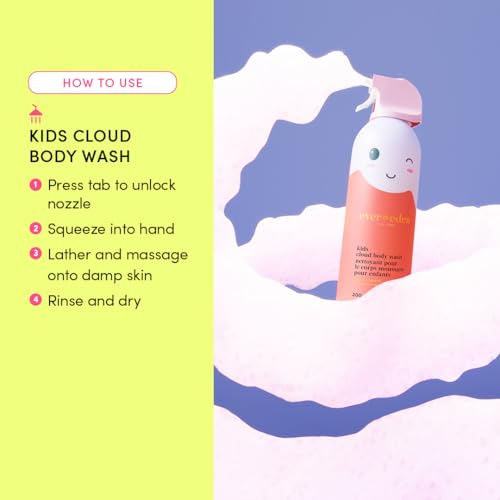 Evereden Kids Cloud Body Wash (6.7 fl. oz., Juicy Citrus): Creamy Nourishing Cloud-Like Texture Toddler Body Wash - Gentle Hydrating Body Wash for Kids with Delicate Skin