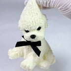 Handmade Big Taba Squishy Dog Toy, Taba Squishy Teddy Dog Toy, Cute Squishy Poodle,Realistic Puppy Toy, Silicone Mochi Fidget Pup, Stress Relief Gift for Adults & Kids (White - XL)