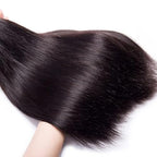 Feibin Straight Human Hair Bundles 12 12 12 Inch Trippy Hair Bundles Human Hair 100% Brazilian Unprocessed Raw Hair Bundles Weft Weave Bundles Human Hair Extensions For Black Women Natural Color