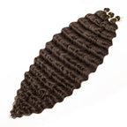 Curly Braiding Hair Boho Hair for Braiding Hair Ocean Wave Crochet Hair 18Inch Deep Curly Crochet Braids Wet and Wavy Braiding Hair Synthetic Crochet Hair for Black Women (4# 18 Inch (Pack of 6))