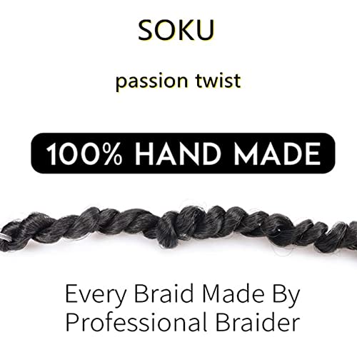 Boho Majesty Twist Crochet Hair 26" - 8 Packs Black Pre Twisted Micro Passion Twist Crochet Hair Curly Senegalese Dreadlocks Extensions Pre-looped Soft Locs Braids for Women Synthetic