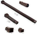 11.5ft Long Gutter Downspout Extensions Flexible, Drain Downspout Extender, Down Spout Drain Extender, Gutter Connector Rainwater Drainage, Extendable from 2.6ft to 11.5ft(Brown)
