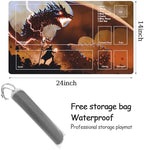 Custom Playmat for TCG Card Playing Game with Mat Bag Personalize Your Gaming Experience Different Playzones Design Options Non-Slip Surface for Pokemon MTG Yu-Gi-Oh Lorcana Card Game