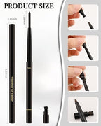 Black Gel Eyeliner for Older Women, Waterproof Smudge-Proof Retractable Eyeliner Pencil, Long Lasting 24H, Matte Cream Eyeliner Waterline with Sharpener, Eye Liner for Mature Women Sensitive Eyes-2Pcs
