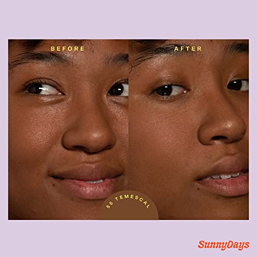 Tower 28 Beauty SunnyDays SPF 30 Tinted Mineral Sunscreen - For Sensitive Skin - 2-in-1 Facial Broad Spectrum UVA/UVB Protection + Foundation - Shade 55 TEMESCAL - Deep with Golden Undertones, 1 Fl Oz