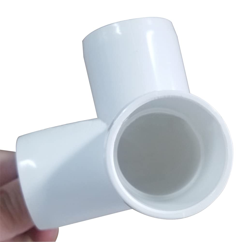 ANPTGHT 1-1/2" 90 Degree PVC Elbow Fitting, Furniture Grade 2 Way Right Angle Elbow Side Outlet PVC Corner Fittings for DIY Building Furniture Greenhouse Shed Pipe Fittings Tent Connection(Pack of 8)