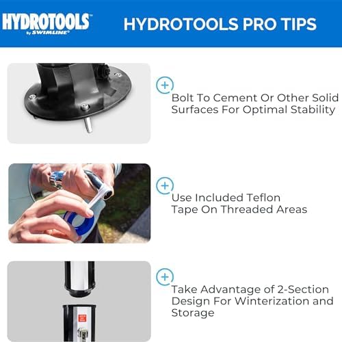 HYDROTOOLS By SWIMLINE 2 Section Niagara Rainfall Solar Shower 7 Feet | Adjustable Head & Foot Tap Spigot | 10 Gal Capacity Up To 140 Degrees | Environmentally Friendly | Outdoor Backyard Poolside Spa