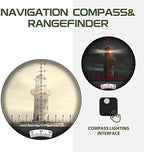 Hooway 7x50 Waterproof Floating Marine Binocular w/Internal Rangefinder & Compass for Navigation,Boating,Bird Watching and More(Army Green