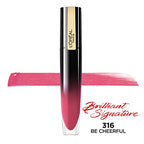 L'Oreal Paris Brilliant Signature Shiny Lip Stain Lipstick, Be Cheerful 0.21 Fl Oz.