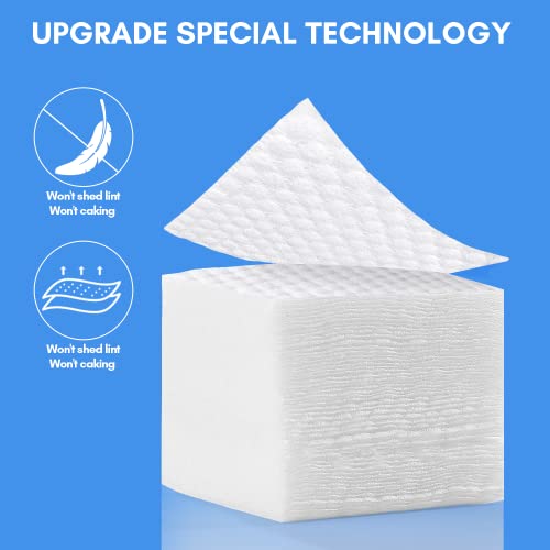 Makartt Lint Free Nail Wipes, AB Side Design Super Absorbent Cotton Pads 450PCS for Soak Off Gel Nails Polish Makeup Remover Eyelash Glue Removers and Skincare, Soft Organic Cleaning Wipe