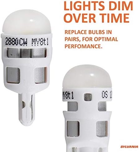SYLVANIA ZEVO 194 T10 W5W White LED Bulb, (Contains 2 bulbs)