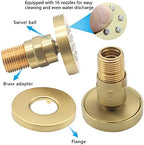 Brass Round Shower Body Spray Jets 4 Pack, HOMEDEC Spa Massage Nozzle 2inch Rain Showerhead Wall Mount Rainfall Shower Head Sprayer, Brushed Gold