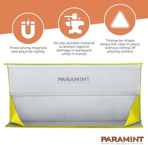 MatShield Yellow, Durable Playmat Case - Compatible with Magic The Gathering, MTG Play Mat Tube - MTG Accessories - Premium Leatherette with Fabric Interior, Magnet Snap Closure