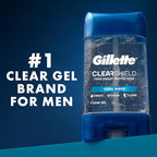 Gillette Antiperspirant and Deodorant for Men, 72hr Sweat & Odor Protection, Long Lasting Freshness, Anti-White Mark Technology, Clear Gel, Cool Wave Scent, 3.8 oz (Pack of 3)
