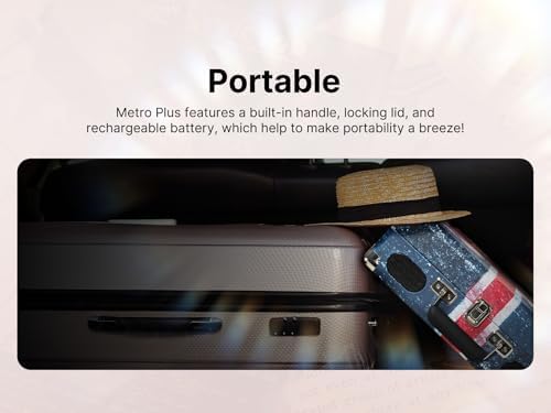 Victor Metro Plus Battery-Powered Bluetooth Suitcase Turntable | 3-Speed Vinyl Record Player with Built-in Stereo Speakers, Rechargeable Battery, RCA Output, Aux Input, and 45 RPM Adaptor, VSRP-850B