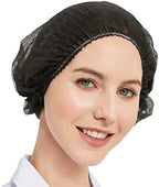 ProtectX 500-Pack Black Disposable Hair Nets, Elastic Head Cover, Bouffant Caps, Sanitation Head Cover for Food Service, Spa Men & Women - 21 inch