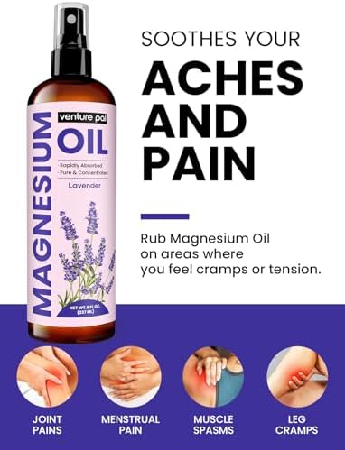 Venture Pal Moisturizing Magnesium Lotion，Magnesium Oil Spray for Sleep & Muscle Relaxation