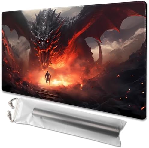 MTG Playmat - Non-Slip Backing Printing, Ideal for Card Game Enthusiasts TCG Playmat (Dragon Roar-No Deck)