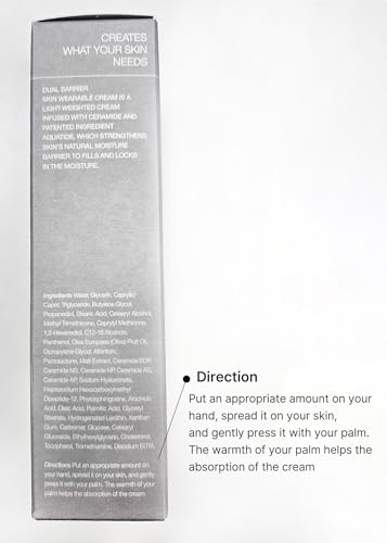 celimax Dual Barrier Skin Wearable Cream | Long Lasting Cream Face Moisturizer with Ceramides, Hyaluronic Acid, Moisturizing, Hydrating, Soothing, Repairing, Day & Night Cream, 50ml