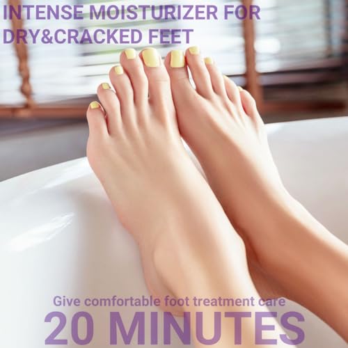 Moisturizing Foot Mask with Grape Seed Oil and Shea Butter, Hydrating Foot Masks for Dry Cracked Feet, Dry Skin Moisturizer for Soft and Smooth Touch Feet - Men Women - 7 Pairs