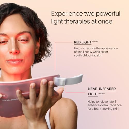 Solawave Neck & Chest LED Light Therapy Mask | FDA Cleared Red and Infrared Light Therapy for Body | Decolletage Mask for Neck Decollete Chest for Anti-Aging & Glowing Skin Device