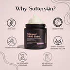 Beef Tallow for Skin (Vanilla Lavender 4 oz) - Whipped Tallow Balm for Face and Body - Natural Moisturizer for Sensitive Dry Skin - Handmade Body Butter - 100% Grass-Fed - Gentle Skincare